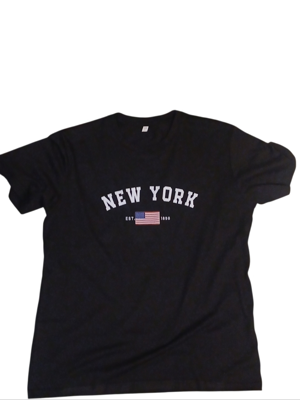 Access - Navy Blue Short Sleeve Shirt, Crew Neck, Graphic Print, New York - Picture 4 of 10